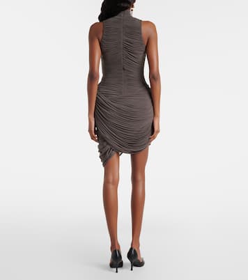 Floral-appliqué ruched minidress | Magda Butrym