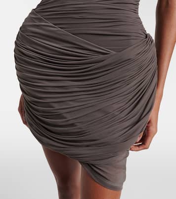 Floral-appliqué ruched minidress | Magda Butrym