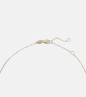 Luxe 14kt gold (585/1000) necklace with emerald and diamond | Stone and Strand