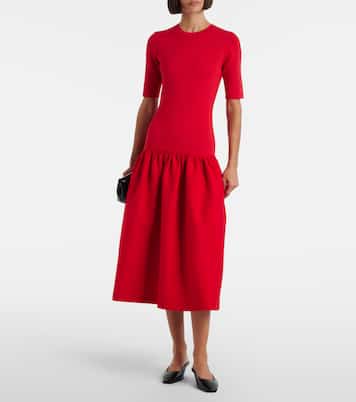 Vestido midi con péplum | Toteme