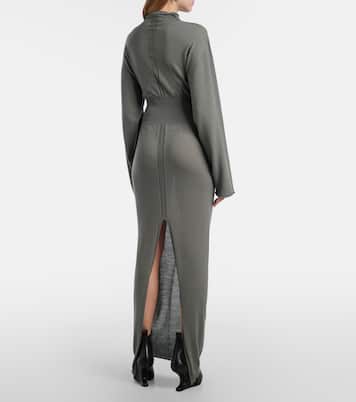 Con virgin wool maxi dress | Rick Owens