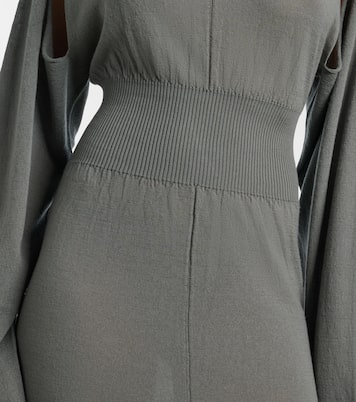 Con virgin wool maxi dress | Rick Owens