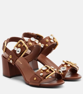 Sandalias Keira de piel adornadas | Dolce&Gabbana