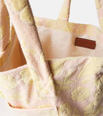 Floral cotton-blend terry diaper bag | Chloé Kids