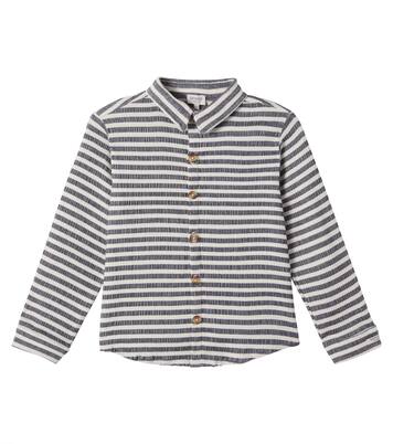 Leom striped cotton-blend shirt | Donsje