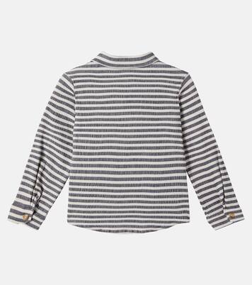 Leom striped cotton-blend shirt | Donsje