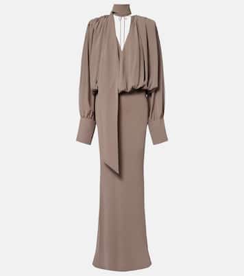 Scarf-detail maxi dress | Rotate