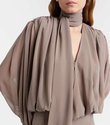 Scarf-detail maxi dress | Rotate