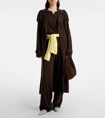 بنطلون واسع من الصوف والكشمير | Jardin des Orangers