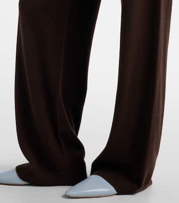 بنطلون واسع من الصوف والكشمير | Jardin des Orangers