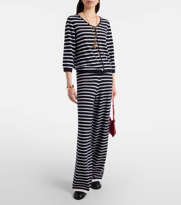 Striped cashmere cardigan | Jardin des Orangers