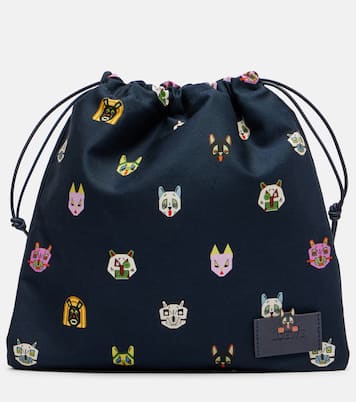 x Louis Wain Cats Small canvas pouch | Loewe