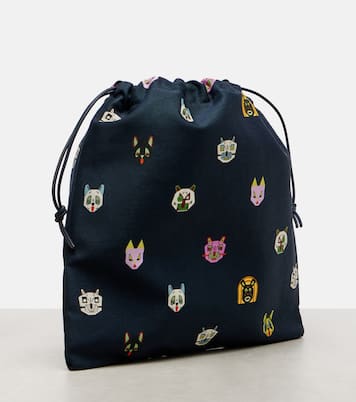 x Louis Wain Cats Small canvas pouch | Loewe