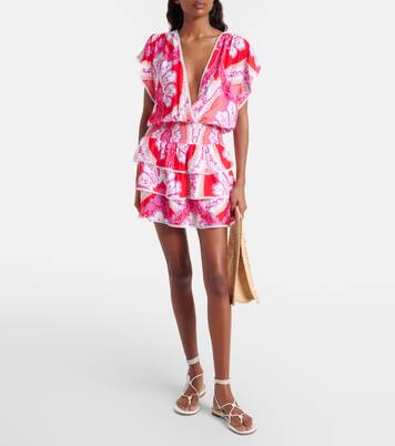 Jess printed tiered minidress | Melissa Odabash