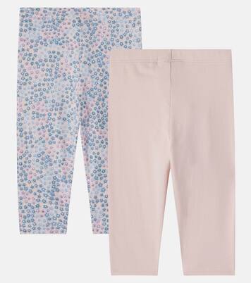 Baby Jules set of 2 cotton jersey leggings | Wheat