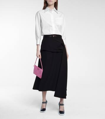 Jupe midi en crêpe | Prada