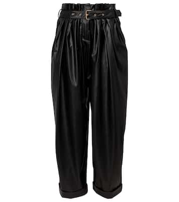 Paperbag-Hose aus Lederimitat | Balmain