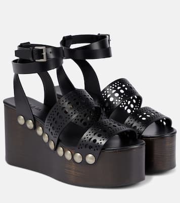 Sandales compensées en cuir | Alaïa