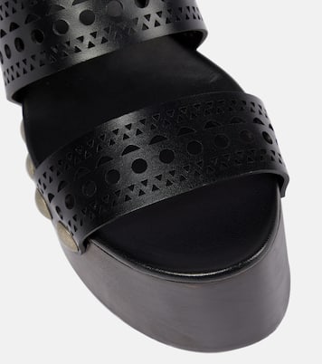 Sandales compensées en cuir | Alaïa