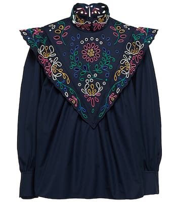Broderie anglaise cotton blouse | Chloé
