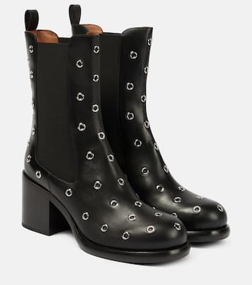 Bottines en cuir à ornements | Alaïa