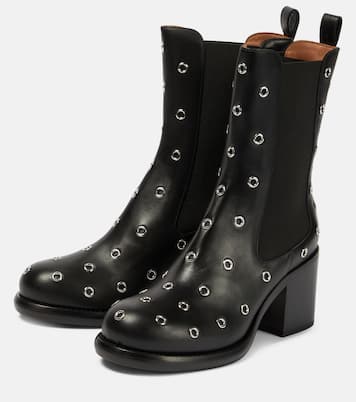Bottines en cuir à ornements | Alaïa