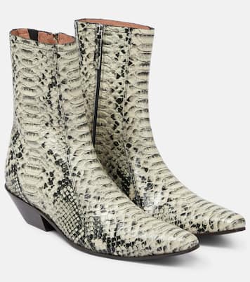 Botines de piel con efecto serpiente | Acne Studios
