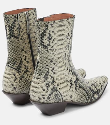 Botines de piel con efecto serpiente | Acne Studios
