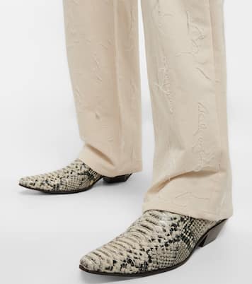 Botines de piel con efecto serpiente | Acne Studios