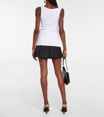Tank top de algodón con logo | Prada