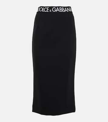 Falda midi con logo | Dolce&Gabbana