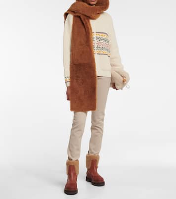 Sciarpa in shearling con cappuccio | Loro Piana