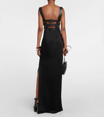 Robe mit Leder | Alaïa