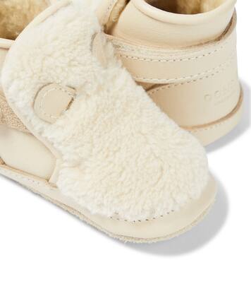 Baby Schuhe Richy aus Leder und Faux Shearling | Donsje