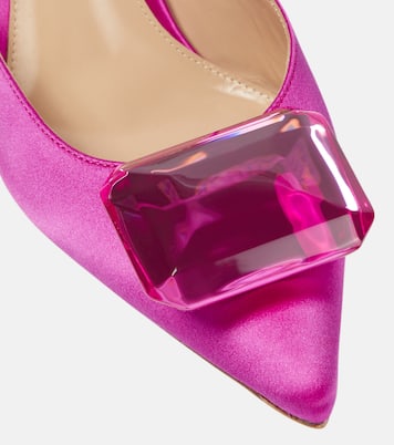 Verzierte Mules Jaipur 85 aus Satin | Gianvito Rossi