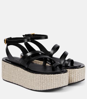 Sandali Biarritz in pelle con platform | Max Mara