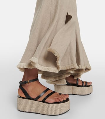 Sandali Biarritz in pelle con platform | Max Mara