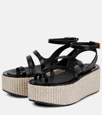 Sandali Biarritz in pelle con platform | Max Mara