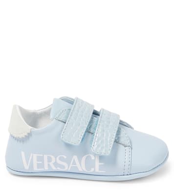 Bébé – Baskets en cuir à logo | Versace Kids