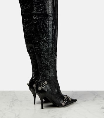 Overknee-Stiefel Cagole aus Leder | Balenciaga