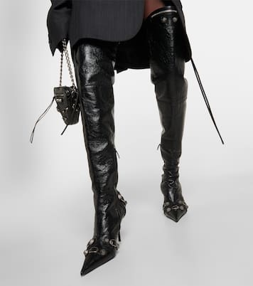 Overknee-Stiefel Cagole aus Leder | Balenciaga
