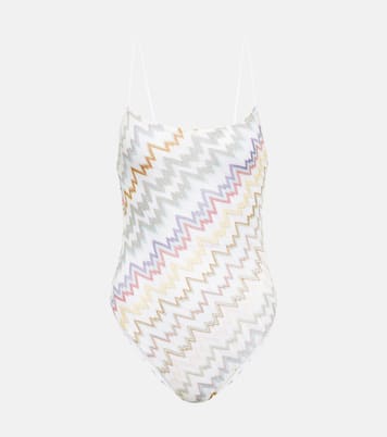 Costume intero in maglia lamé a zig-zag | Missoni Mare