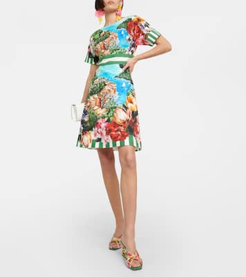 Miniabito Portofino in cotone con stampa | Dolce&Gabbana
