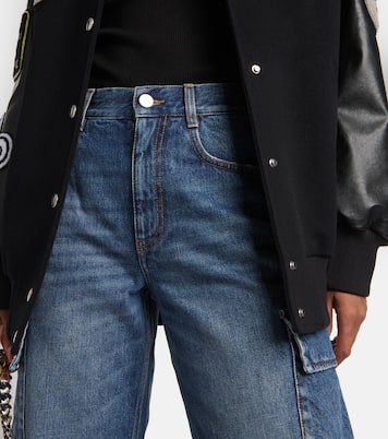 Jeans cargo de tiro alto cropped | Stella McCartney