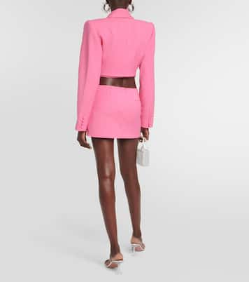 Embellished cropped wool blazer | Area