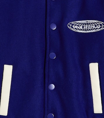 Hani embroidered wool-blend varsity jacket | Molo