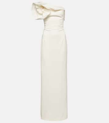 Bridal Briannie crêpe and faille gown | Safiyaa
