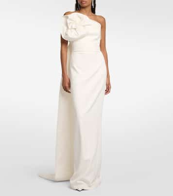 Bridal Briannie crêpe and faille gown | Safiyaa