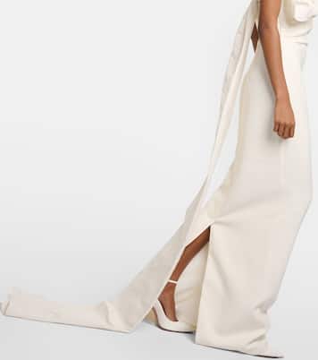 Bridal Briannie crêpe and faille gown | Safiyaa