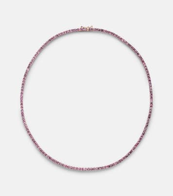 Collier en or rose 14 ct et saphirs roses | Roxanne First